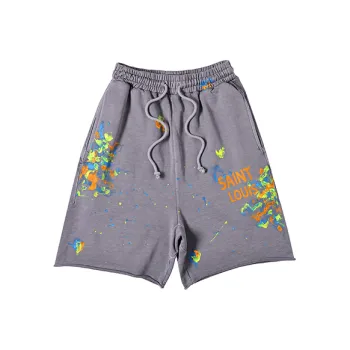 SSSAINT LOUIS Casual Shorts Unisex Washed Gray