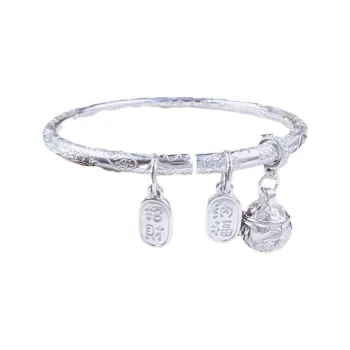 Two Joys 999 Fine Silver Bangles Women's