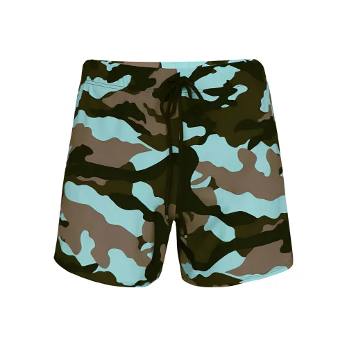 BALNEAIRE Beach Shorts Men Green Camouflage