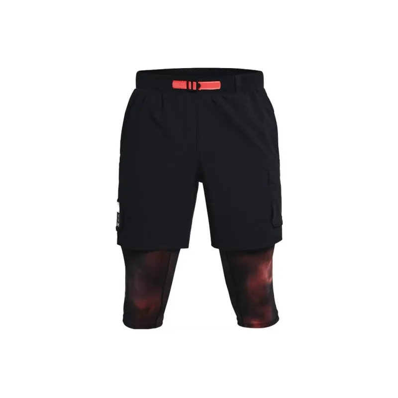 Under Armour Casual Shorts Men Black/Red Multicolor-0