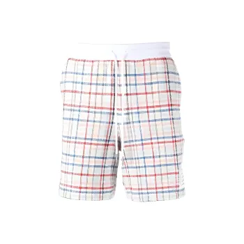 THOM BROWNE Gingham Check Drawstring Tweed Shorts