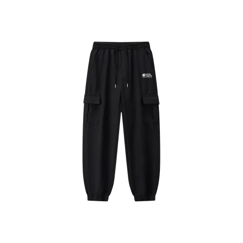Small Columns Under The Sea Casual Pants Unisex Black