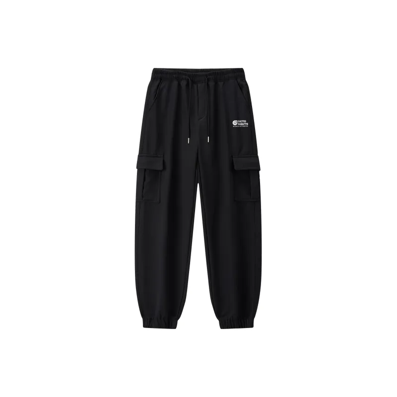 Small Columns Under The Sea Casual Pants Unisex Black-0