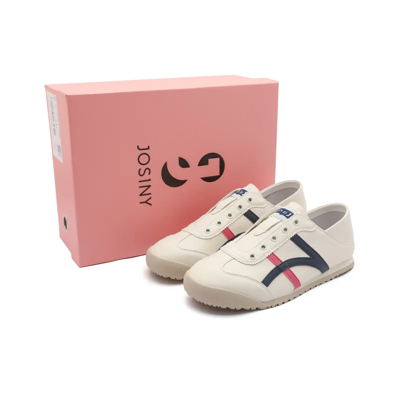 JOSINY Casual Shoes Women's Low Top Beige/Blue, Beige/Silver, Beige/Green-0