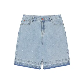 MostwantedLab MostwantedLab Hamburger Denim Shorts Unisex Denim Blue