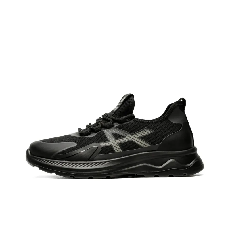 ACEMICKY Cushioning, Slip Resistant, And Abrasion Resistant Low Top Casual Shoes Men's Black-0