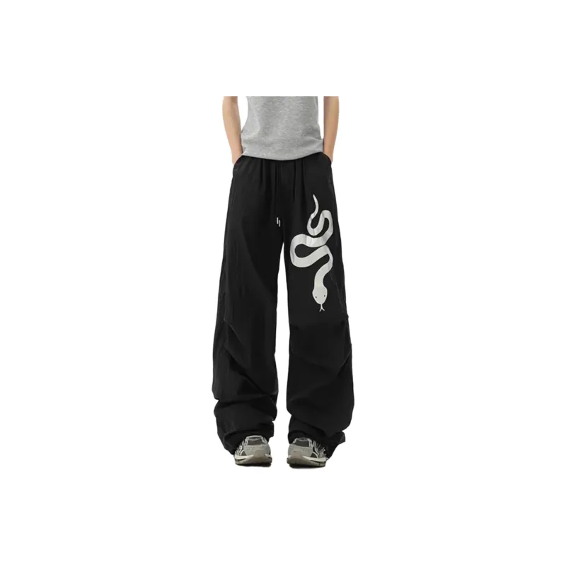 FA2LO Casual Pants Unisex Black-6