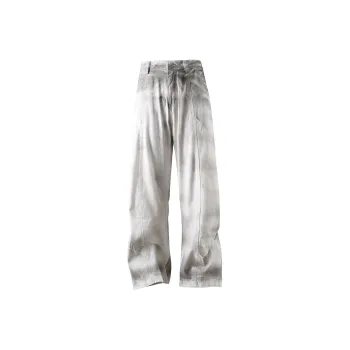 HOZZS Casual Pants Unisex Dirty White