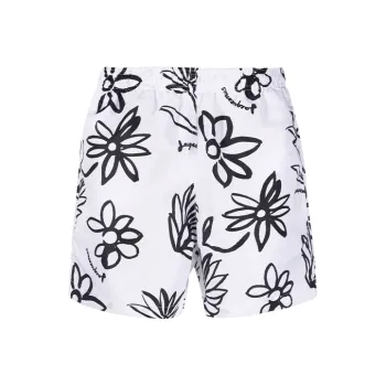 Jacquemus Le Maillot Peinture Flower Sketch Swim Shorts