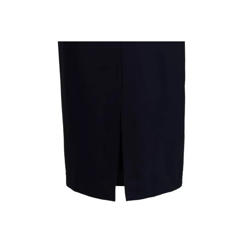 HUGO BOSS V-Neck Jersey Dress With Front Slit Short-Sleeved Dresses Women's Blue-3