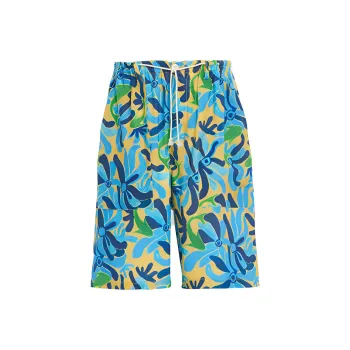 MARNI X No Vacancy Inn Graphic Printed Drawstring Shorts
