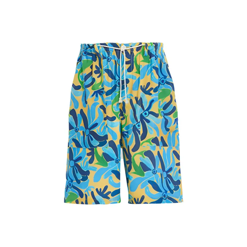 MARNI X No Vacancy Inn Graphic Printed Drawstring Shorts-0