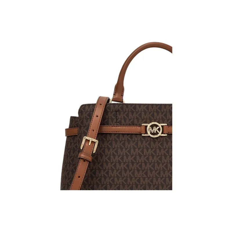 MICHAEL KORS Coated Canvas Shoulder Bag, Crossbody Bag, Handbag Tubas Women's Brown-4