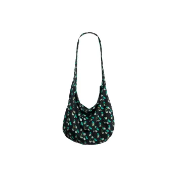 LOST PATTERN Cotton Shoulder Bag Women's Black/Pink