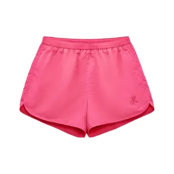 Barbie X ZARA X Barbie Co-brand Swimming Shorts Men Dark Purple Red