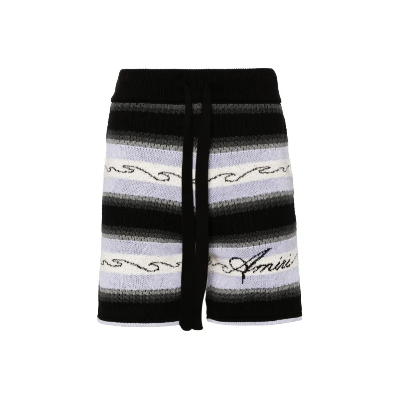 AMIRI Wave Baja Knitted Shorts-0