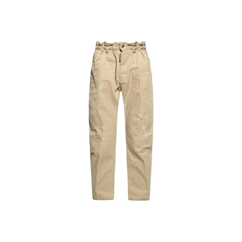 DSQUARED 2 Distressed Elastic Waist Trousers-0