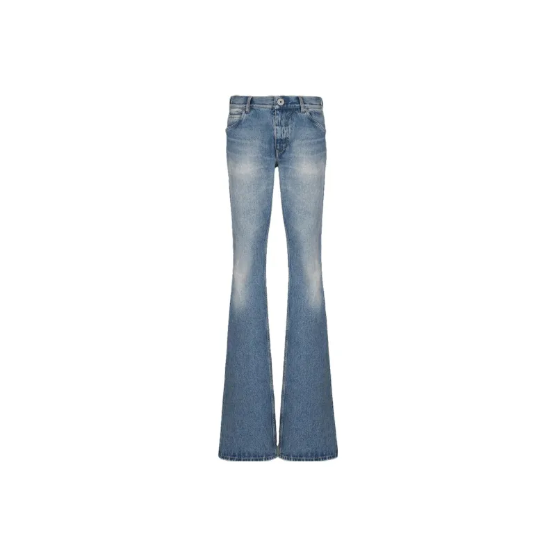 BALMAIN Logo embroidery Bootcut Jeans-0