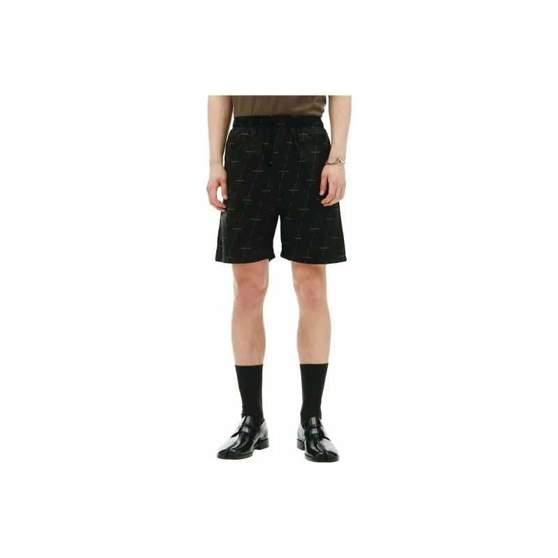 Balenciaga All Over Logo Bermuda Shorts-0