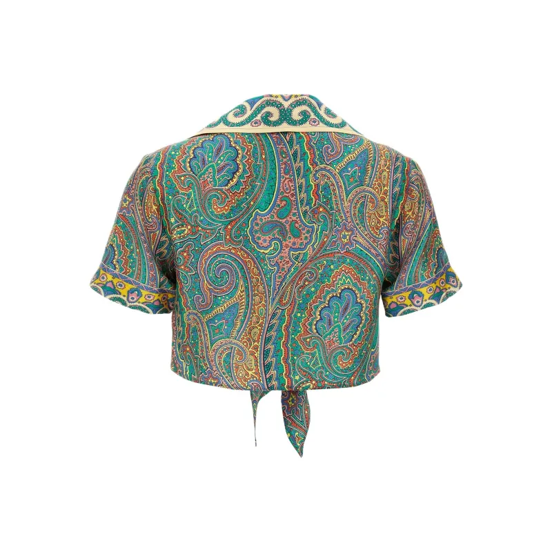 ETRO Paisley Printed Cropped Beach Cover Up-1