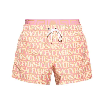 VERSACE Allover Logo Swim Shorts