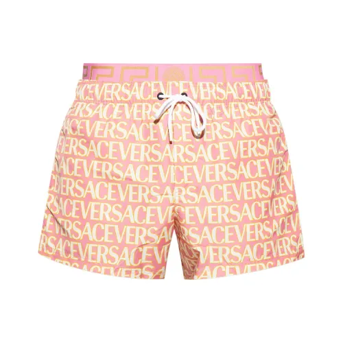 VERSACE Allover Logo Swim Shorts