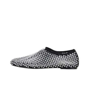 STRATEGIA Rete Strass Casual Single Shoes Women's Silver