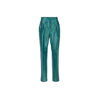 MaxMara Adige Pleat Detailed Satin Trousers