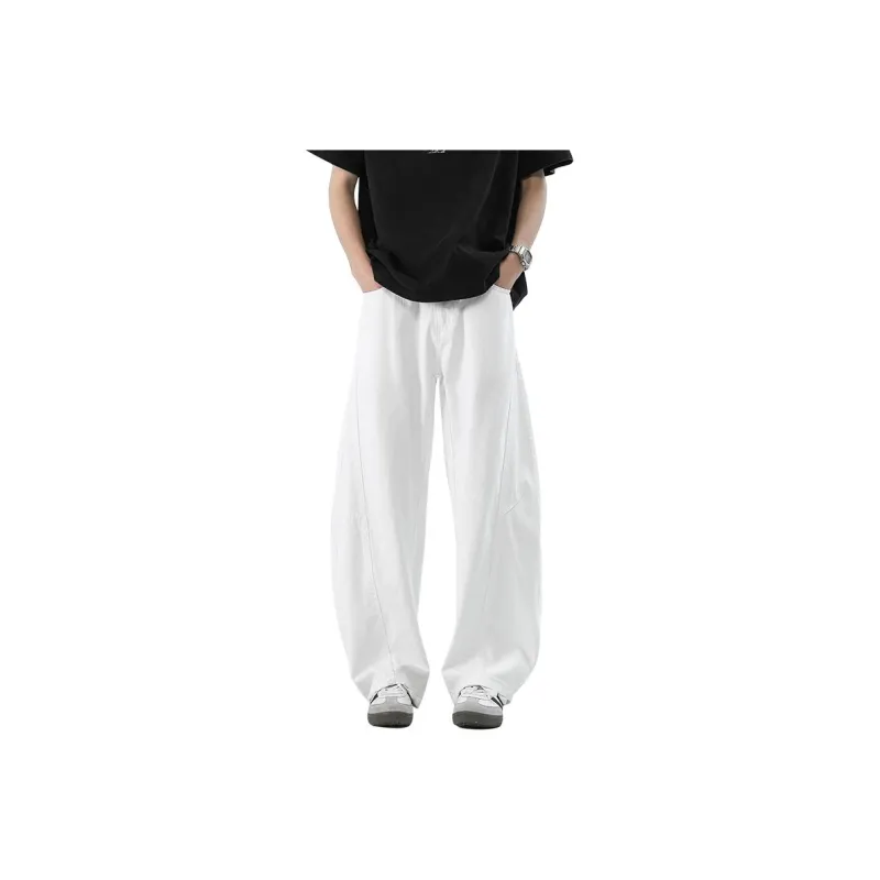MIIOW Trend Party Series Jeans Unisex White-6