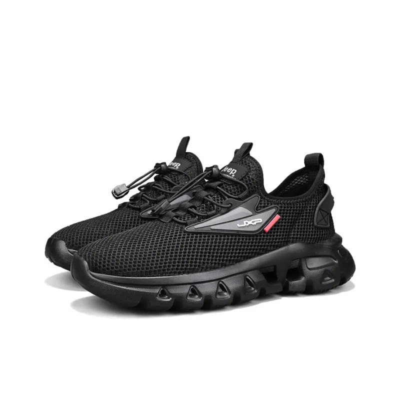 Jeep Cushioning Height Increasing Abrasion Resistant Lightweight Slip Resistant Low Top Hiking Shoes Men's-3