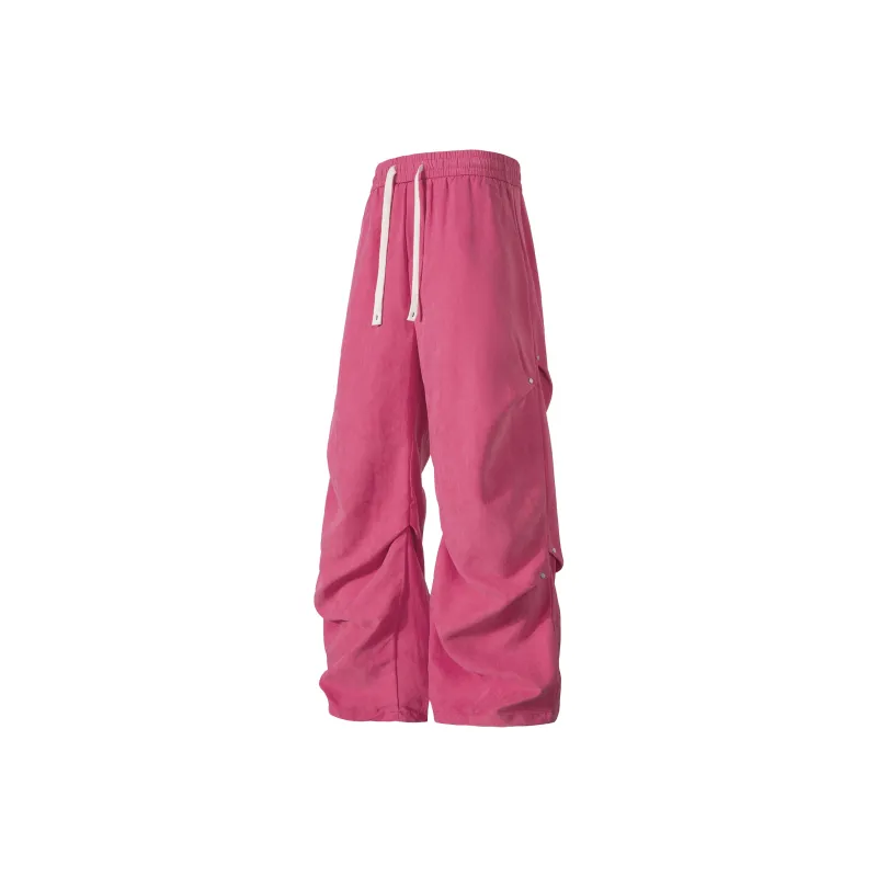 TELENT Casual Pants Unisex Rose Red-14