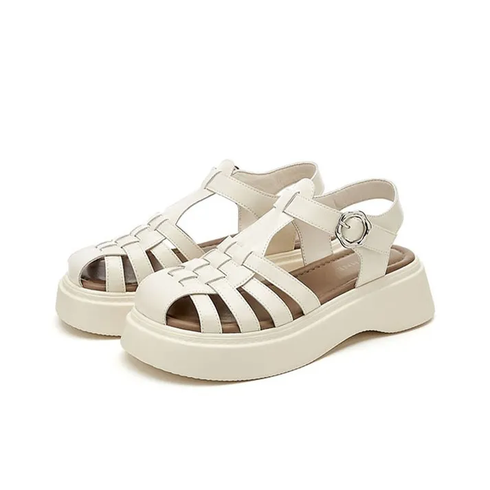 DAPHNE Roman Sandals Medium Heel Women's-5