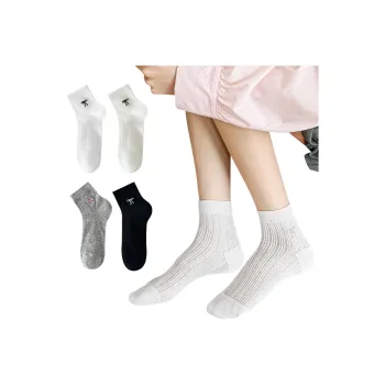 Lan Miao Mid Calf Socks Women's Shopping Bag Combo Set