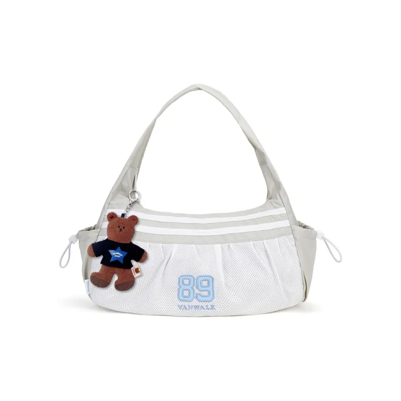 VANWALK Nylon Cloud Bag, Shoulder Bag Tubas Women's Black/White/Red-21