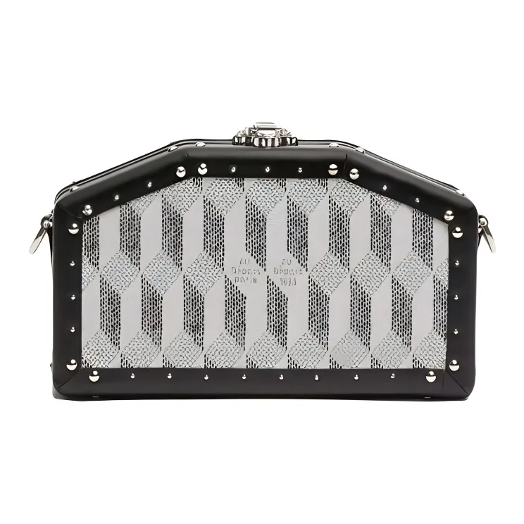 AU DEPART Canvas With Leather Clutch Nano Women's White-0