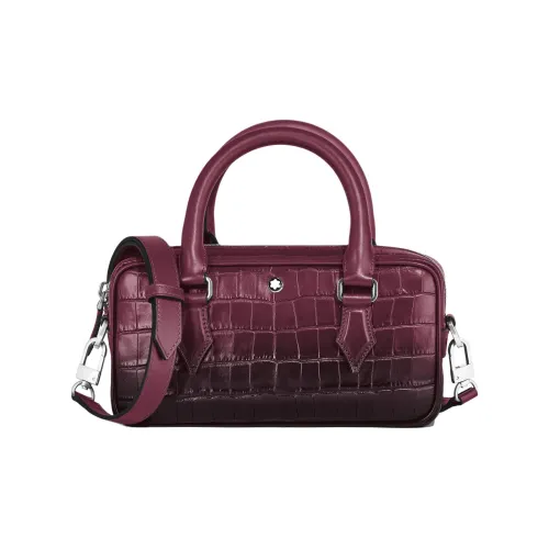 MONTBLANC Full Grain Cow Leather Shoulder Bag, Crossbody Bag, Handbag Mini Women's Ink Black Currant Color