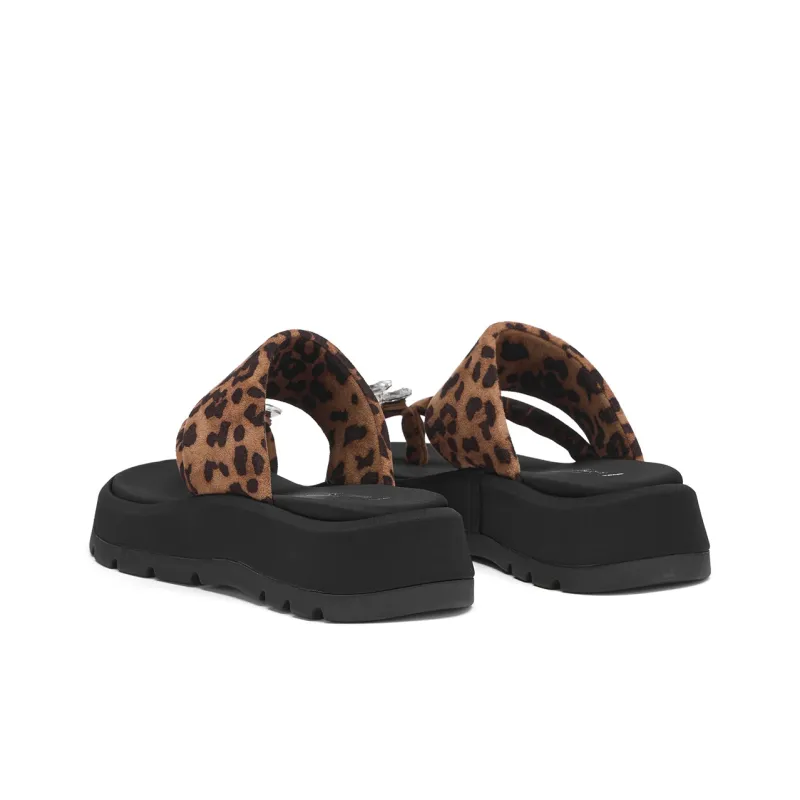 Hotwind Vintage Leopard Series Slip Resistant Flip Flops Unisex-8