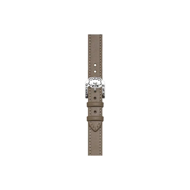 Yu Qing Watch Band Red Beige Compatibility 12.5 21cm Leather-3