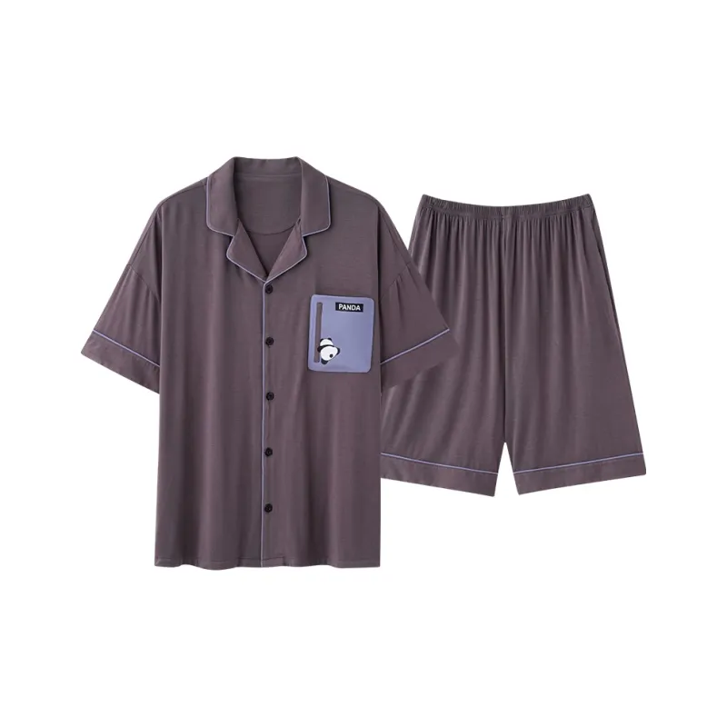 MADALLO Pajama Set Men's Dark Purple-0