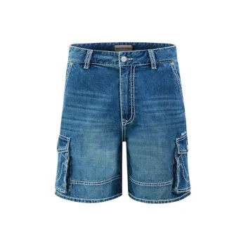 TRUE RELIGION SS24 Denim Shorts Men's Denim Blue