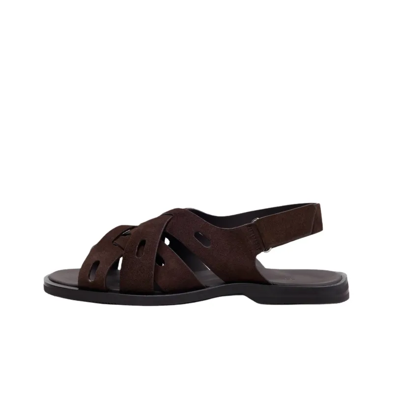 JOHN LOBB Seaford One Strap Sandals Men's Dark Brown-0