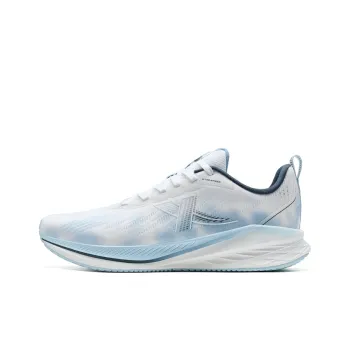 XTEP Speed 5.0LITE Cushioning Slip Resistant Low Top Running Shoes Men's White Blue