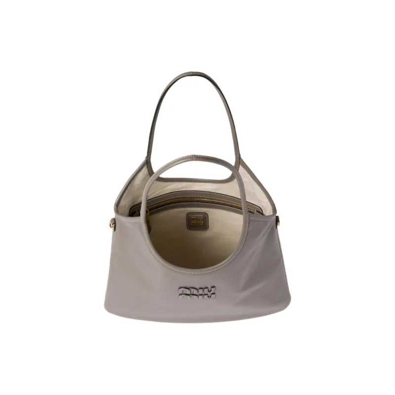 MIU MIU Ivy Calfskin Tote Bag Shopping Bag Handbag Shoulder Bag Women's Dark Gray-2