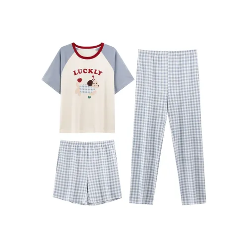 FENTENGCARE Pajama Set Women's Steel Blue