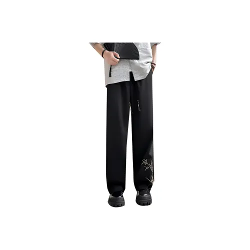 AMANDA BY Casual Pants Summer Men's Black