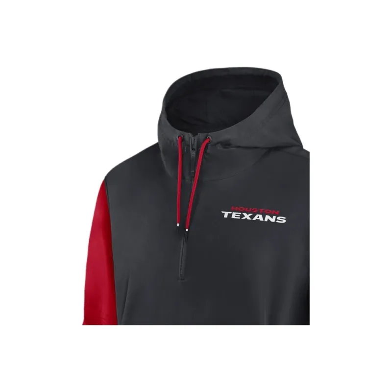 Nike Houston Texans Sideline Pre Game Player Men's Nike Nfl 1/2 Zip Hooded Jacket-2