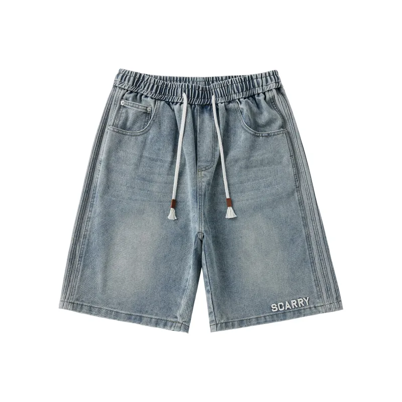 Ghost Mask Denim Shorts Unisex-6