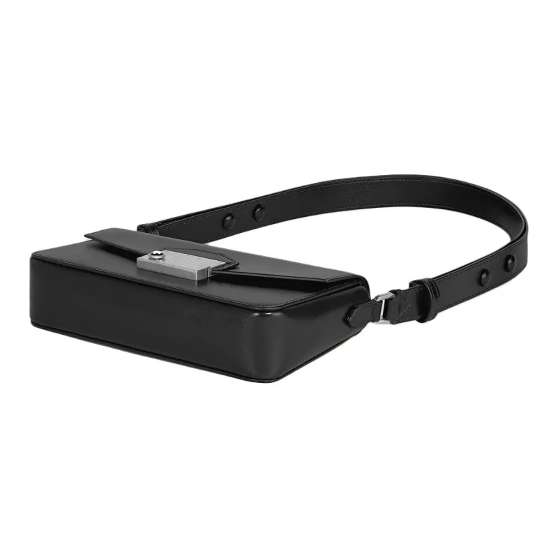 MONTBLANC Meisterstuck Leather Messenger Bag, Crossbody Bag Mini Men's Black-3