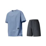 Clothing Set (Medium Blue Top+Dark Gray Pants)