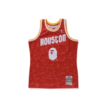 A BATHING APE X Mitchell & Ness Rockets Camo Basketball Swingman Jersey
